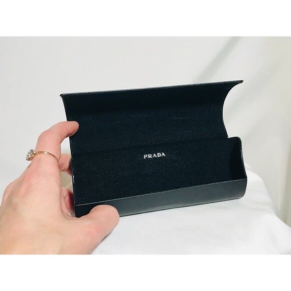 Prada Eyeglasses Rectangle Embellished Dark Tortoise Frames - Picture 9 of 12